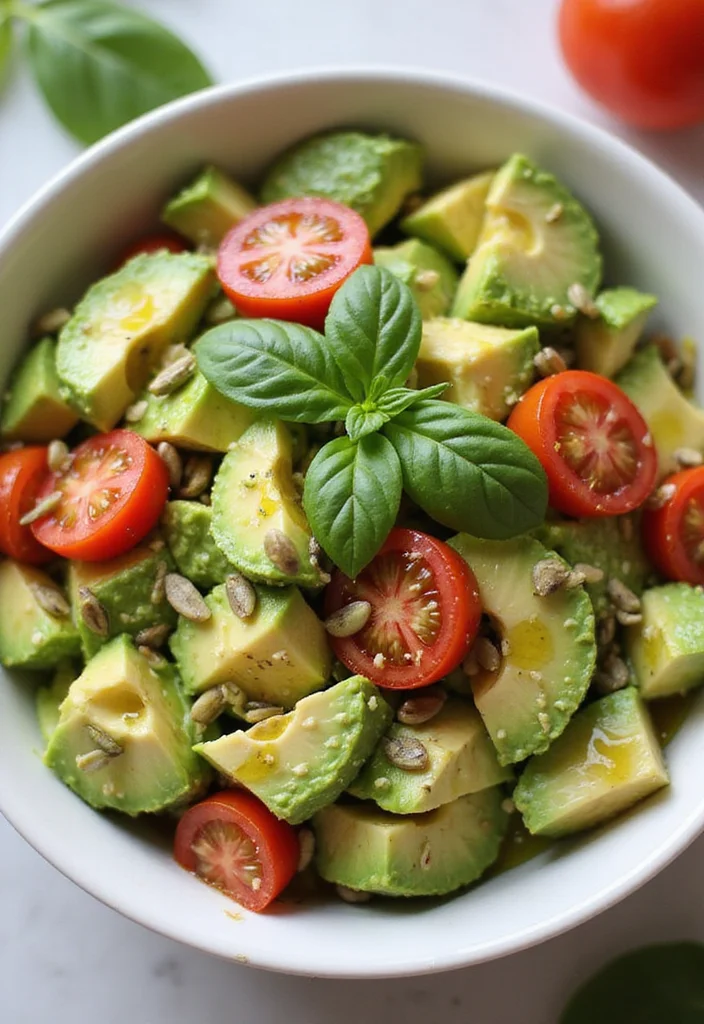 10 Dash Diet Dinner Recipes for Heart Healthy Eating 67 10 Dash Diet Dinner Recipes for Heart Healthy Eating - 7. Creamy Avocado and Tomato Salad