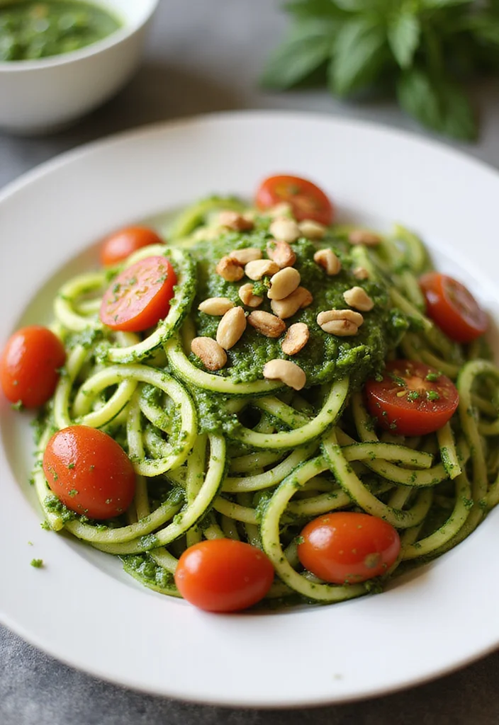 10 Dash Diet Dinner Recipes for Heart Healthy Eating 89 10 Dash Diet Dinner Recipes for Heart Healthy Eating - 9. Zucchini Noodles with Pesto