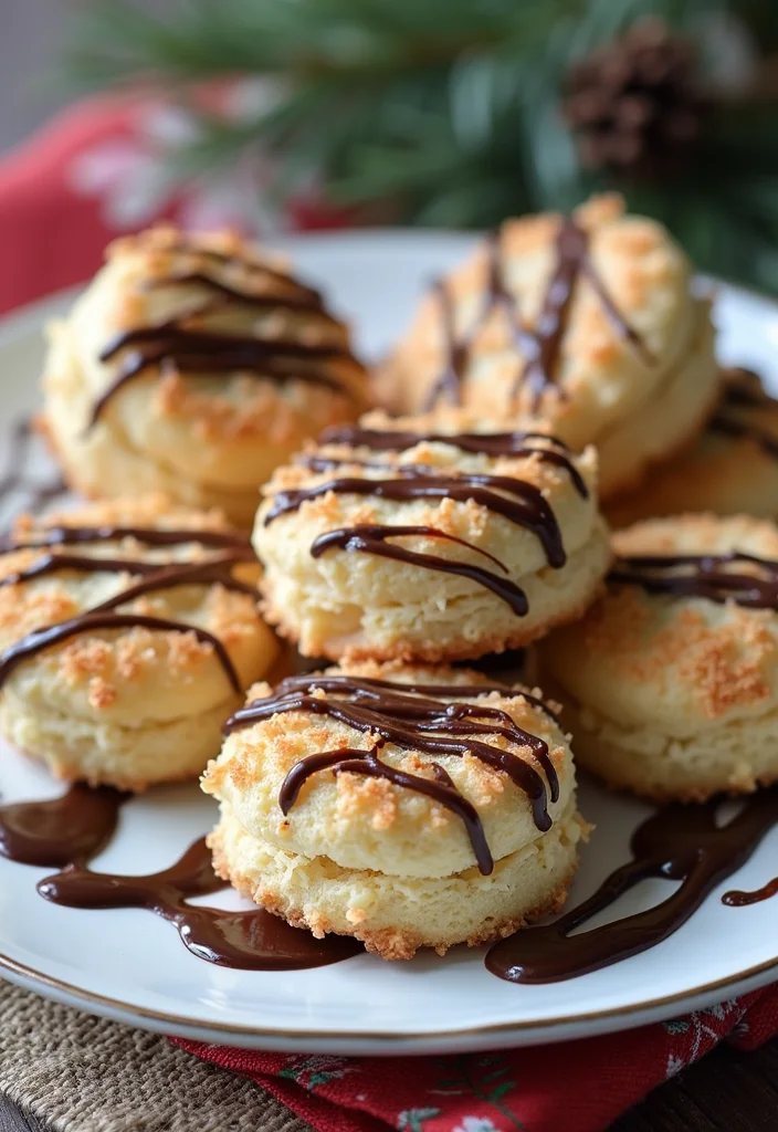 10 Fancy Vegan Recipes for Special Occasions 89 10 Fancy Vegan Recipes for Special Occasions - 9. Coconut Macaroons with Dark Chocolate Drizzle