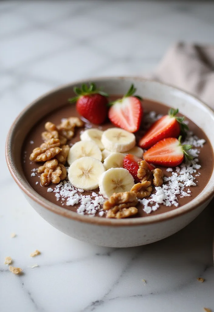 10 Healthy Aesthetic Recipes Fresh and Balanced 34 10 Healthy Aesthetic Recipes Fresh and Balanced - 4. Chocolate Banana Smoothie Bowl