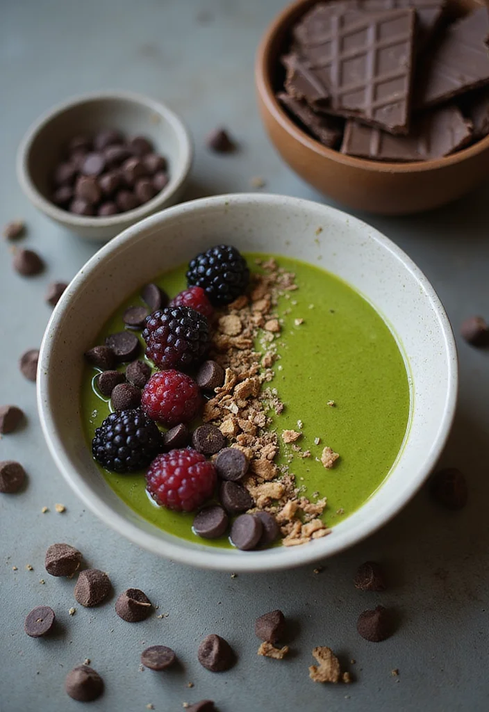 10 Healthy Aesthetic Recipes Fresh and Balanced 78 10 Healthy Aesthetic Recipes Fresh and Balanced - 8. Choco-Matcha Fusion Smoothie Bowl