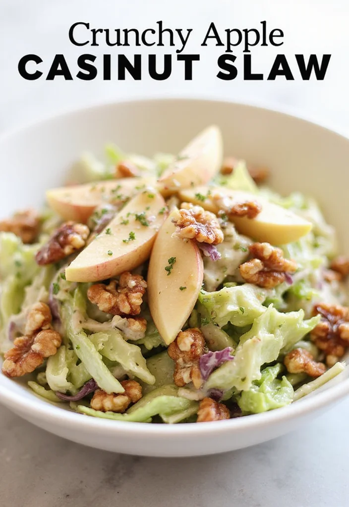 10 Healthy Coleslaw Recipes with Fresh Crunch 12 10 Healthy Coleslaw Recipes with Fresh Crunch - 2. Crunchy Apple and Walnut Slaw