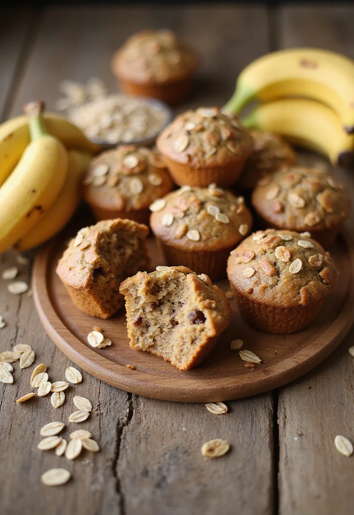 10 Healthy Muffin Recipes for Snacks and Breakfast - 1. Banana Oatmeal Muffins