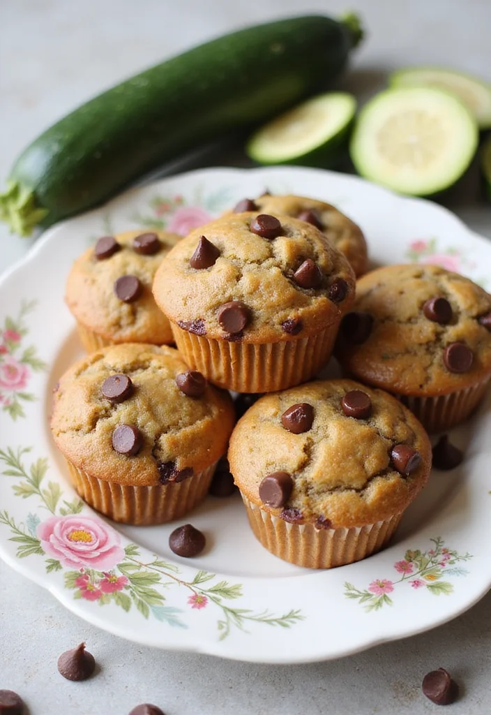 10 Healthy Muffin Recipes for Snacks and Breakfast - 3. Zucchini Chocolate Chip Muffins