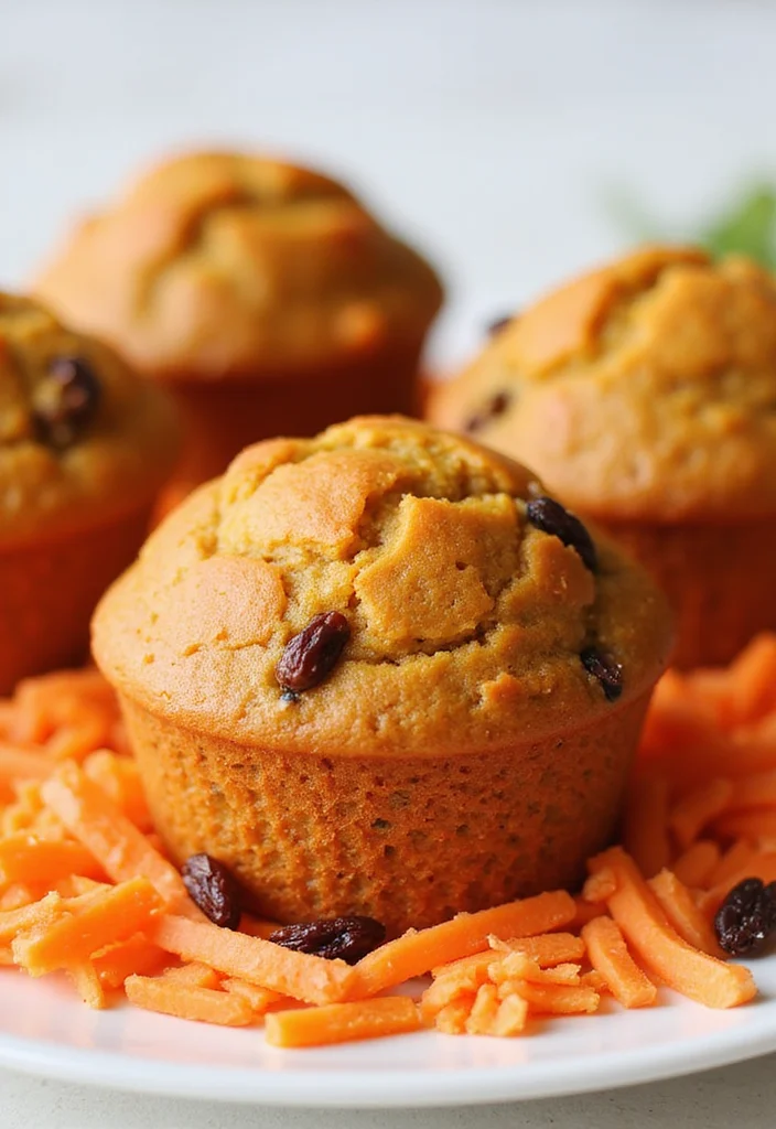 10 Healthy Muffin Recipes for Snacks and Breakfast - 7. Carrot Raisin Muffins