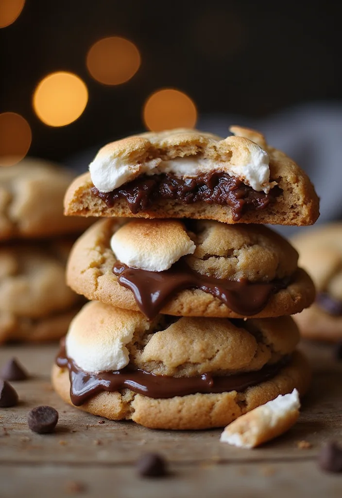10 Hot Dessert Recipes for Cozy Evenings 23 10 Hot Dessert Recipes for Cozy Evenings - 3. S'mores Chocolate Chip Cookies