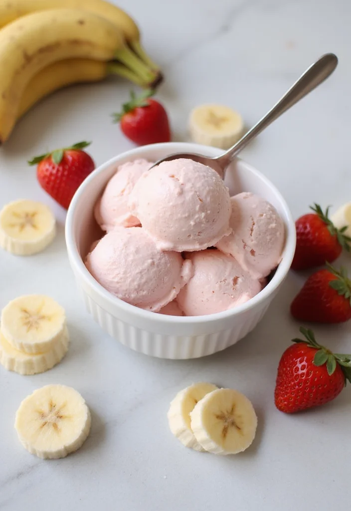 10 No Salt Dessert Recipes with Clean Simple Flavor 34 10 No Salt Dessert Recipes with Clean Simple Flavor - 4. Strawberry Banana Nice Cream