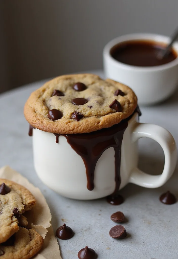 10 Single Serve Dessert Recipes Ready in Minutes 45 10 Single Serve Dessert Recipes Ready in Minutes - 5. Chocolate Chip Cookie Mug