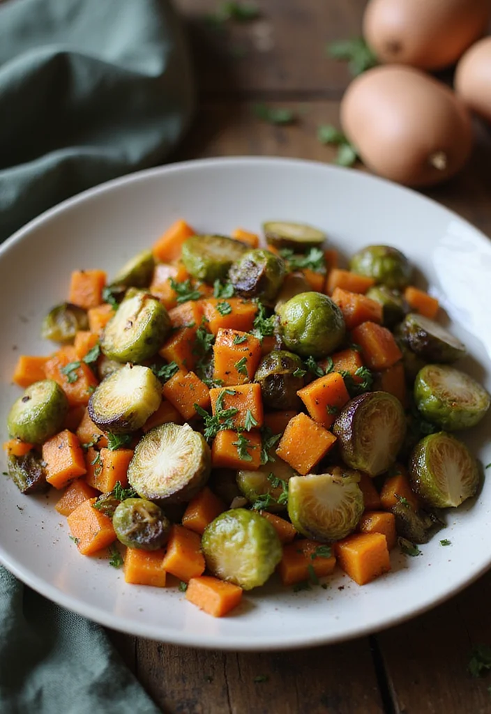 10 Vegan Brussels Sprout Recipes for Fresh Sides 100 10 Vegan Brussels Sprout Recipes for Fresh Sides - 10. Brussels Sprout Hash with Sweet Potatoes
