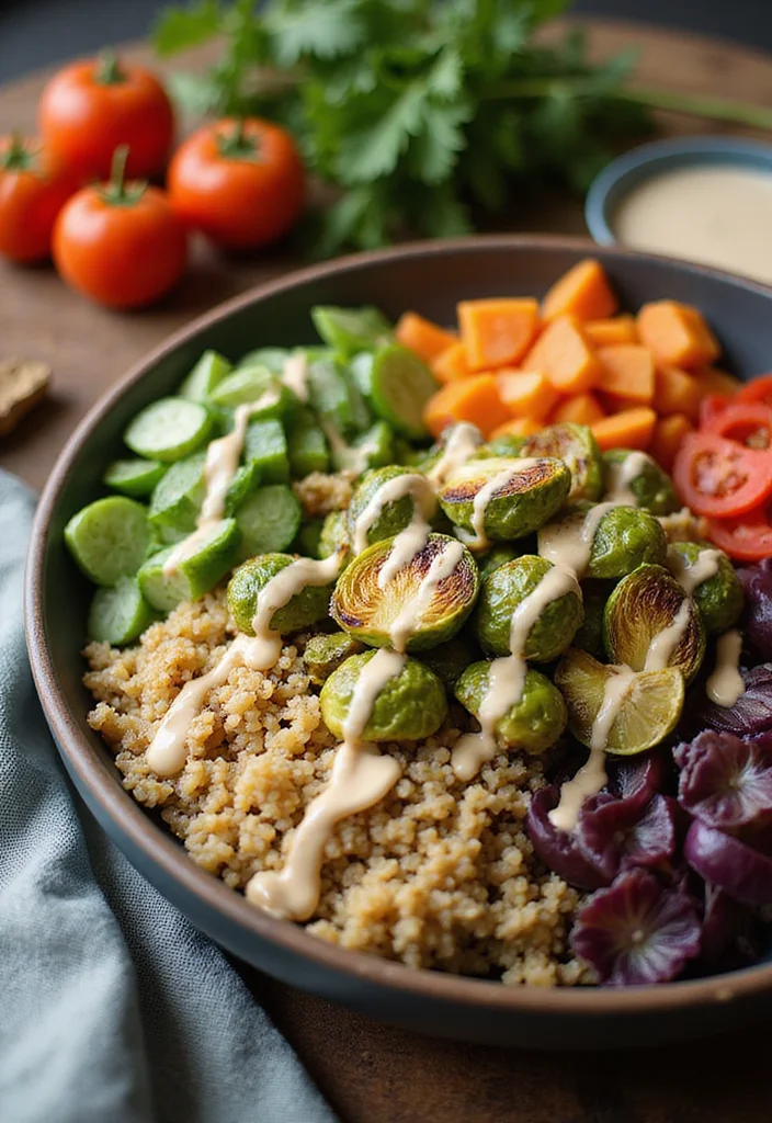 10 Vegan Brussels Sprout Recipes for Fresh Sides 23 10 Vegan Brussels Sprout Recipes for Fresh Sides - 3. Savory Brussels Sprouts and Quinoa Bowl