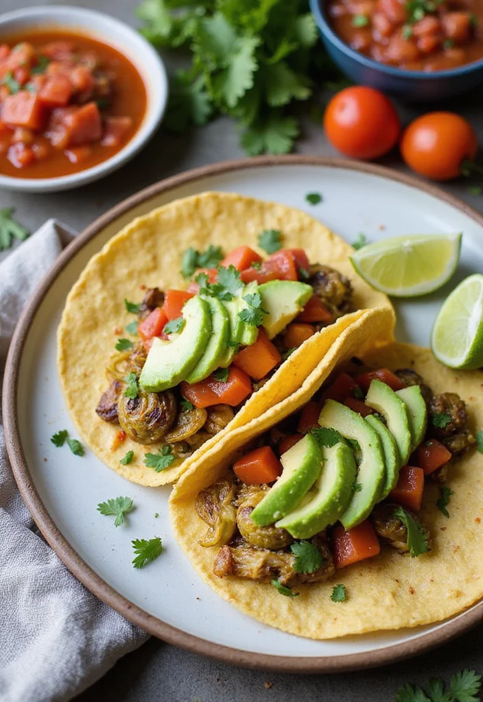 10 Vegan Brussels Sprout Recipes for Fresh Sides 34 10 Vegan Brussels Sprout Recipes for Fresh Sides - 4. Spicy Brussels Sprout Tacos