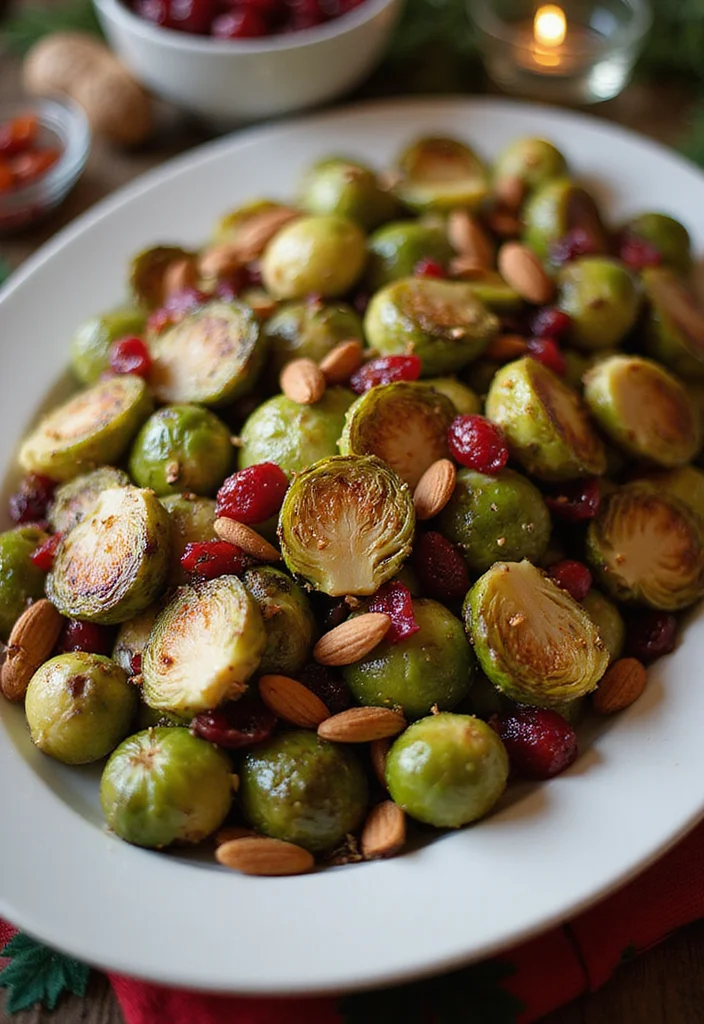 10 Vegan Brussels Sprout Recipes for Fresh Sides 56 10 Vegan Brussels Sprout Recipes for Fresh Sides - 6. Brussels Sprouts with Almonds and Cranberries