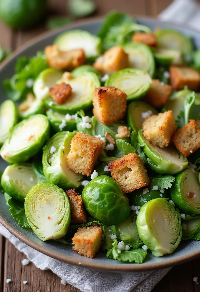 10 Vegan Brussels Sprout Recipes for Fresh Sides 78 10 Vegan Brussels Sprout Recipes for Fresh Sides - 8. Brussels Sprout Caesar Salad