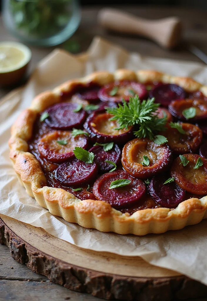 12 Fall Dinner Recipes with Warm Seasonal Flavor 100 12 Fall Dinner Recipes with Warm Seasonal Flavor - 10. Caramelized Onion and Beet Tart