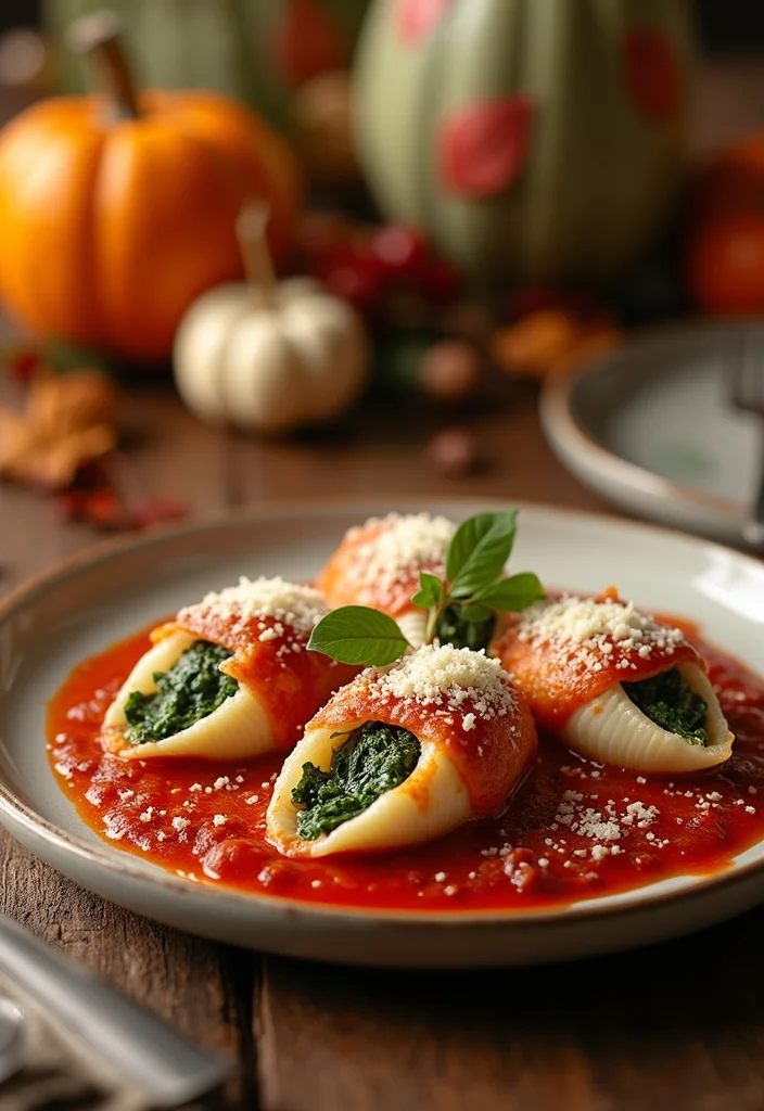 12 Fall Dinner Recipes with Warm Seasonal Flavor 34 12 Fall Dinner Recipes with Warm Seasonal Flavor - 4. Spinach and Ricotta Stuffed Shells