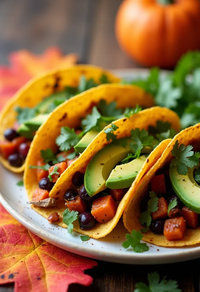 12 Fall Dinner Recipes with Warm Seasonal Flavor 45 12 Fall Dinner Recipes with Warm Seasonal Flavor - 5. Sweet Potato and Black Bean Tacos