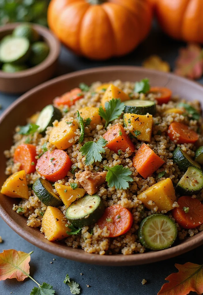 12 Fall Dinner Recipes with Warm Seasonal Flavor 89 12 Fall Dinner Recipes with Warm Seasonal Flavor - 9. Roasted Vegetable Quinoa Bowl