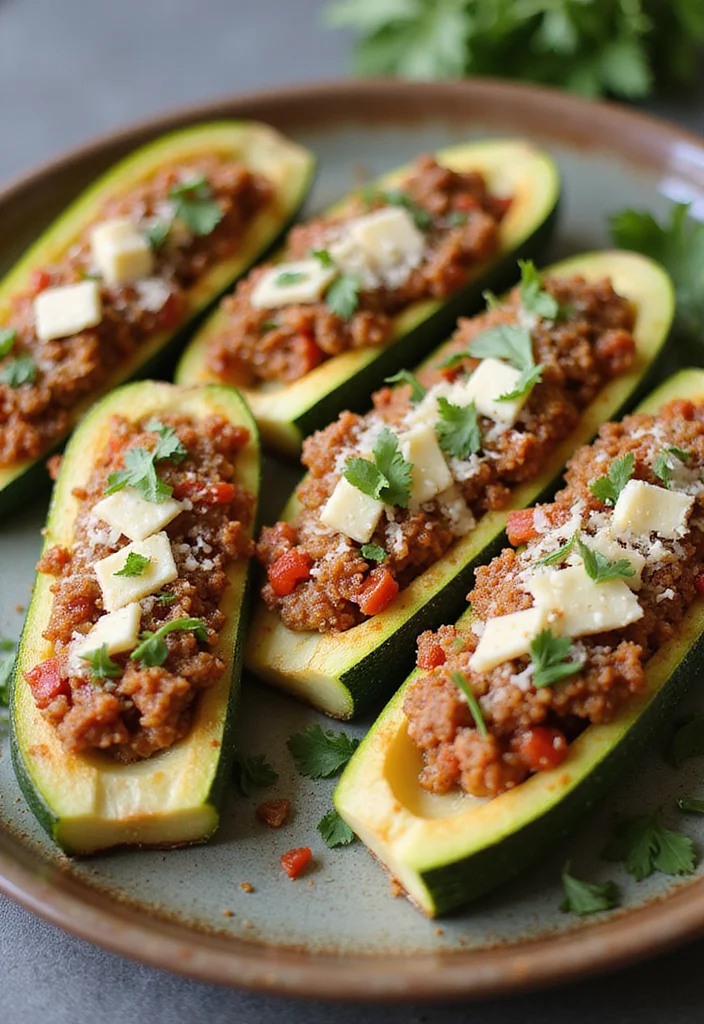 12 Ground Meat Dinner Recipes for Easy Meals 78 12 Ground Meat Dinner Recipes for Easy Meals - 8. Beef and Quinoa Stuffed Zucchini Boats