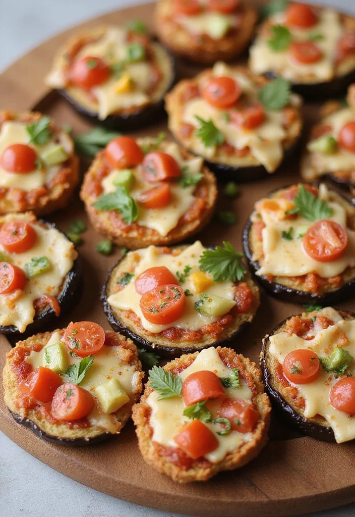 12 Healthy Eggplant Recipes for Simple Meals 122 12 Healthy Eggplant Recipes for Simple Meals - 12. Eggplant Pizza Bites