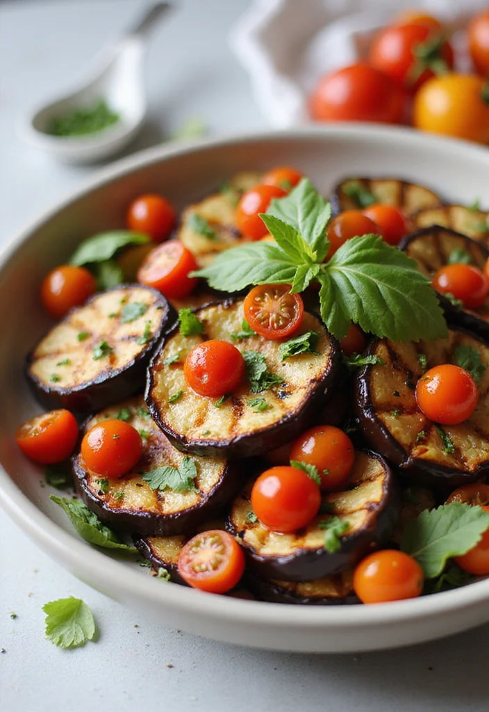 12 Healthy Eggplant Recipes for Simple Meals 12 12 Healthy Eggplant Recipes for Simple Meals - 2. Grilled Eggplant Salad