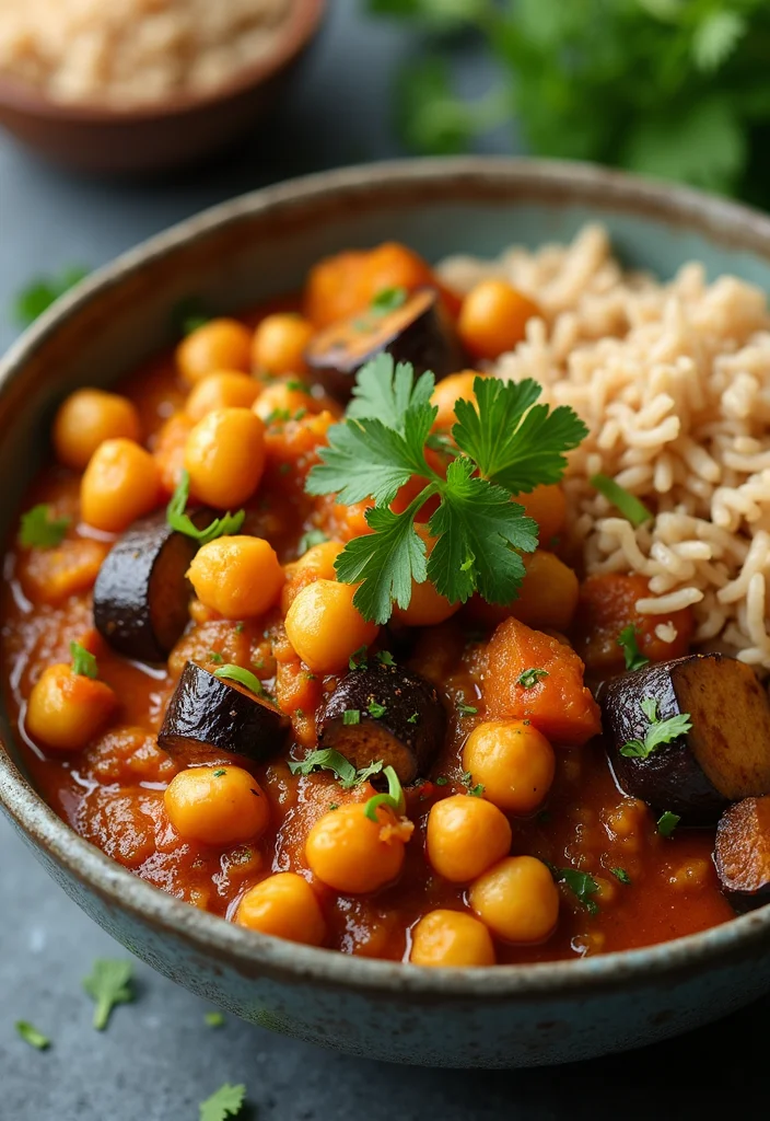 12 Healthy Eggplant Recipes for Simple Meals 34 12 Healthy Eggplant Recipes for Simple Meals - 4. Eggplant and Chickpea Curry