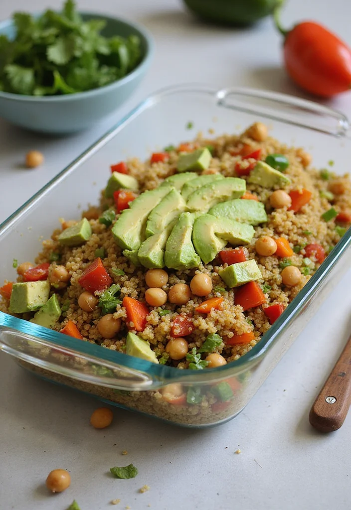12 Healthy Lunch Ideas for Busy Days 1 12 Healthy Lunch Ideas for Busy Days - 1. Quinoa Salad with Chickpeas and Avocado