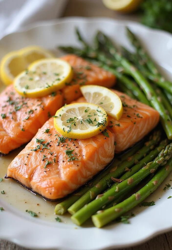 12 High Protein Dinner Recipes for Daily Energy 34 12 High Protein Dinner Recipes for Daily Energy - 4. Baked Salmon with Asparagus