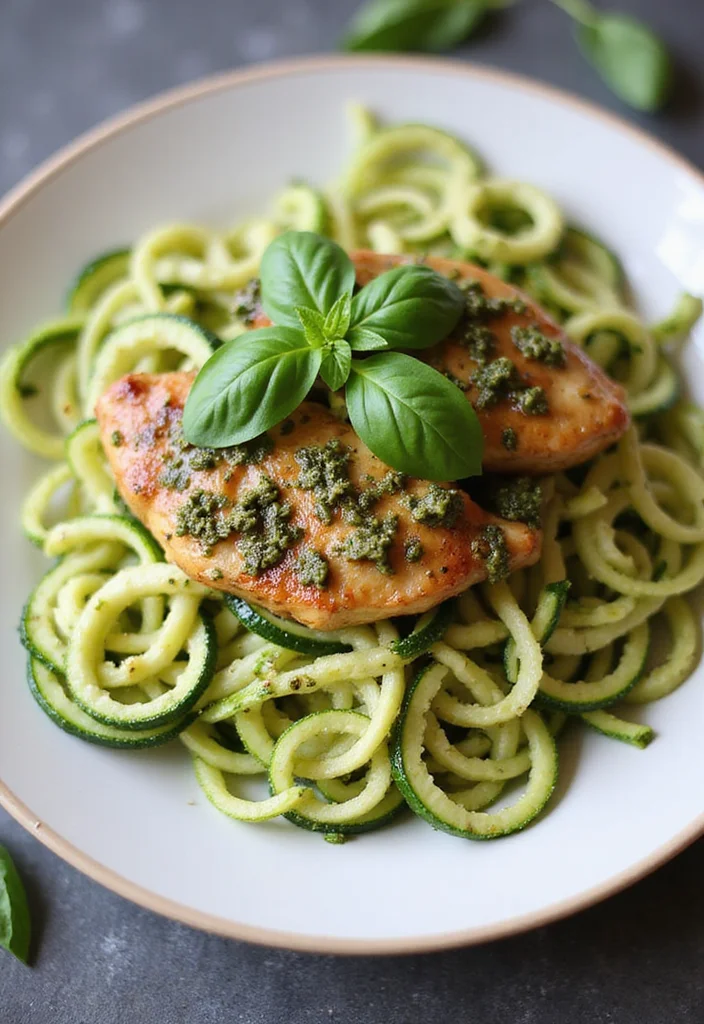 12 Keto Meal Prep Recipes for Busy Weeks 23 12 Keto Meal Prep Recipes for Busy Weeks - 3. Zucchini Noodles with Pesto Chicken