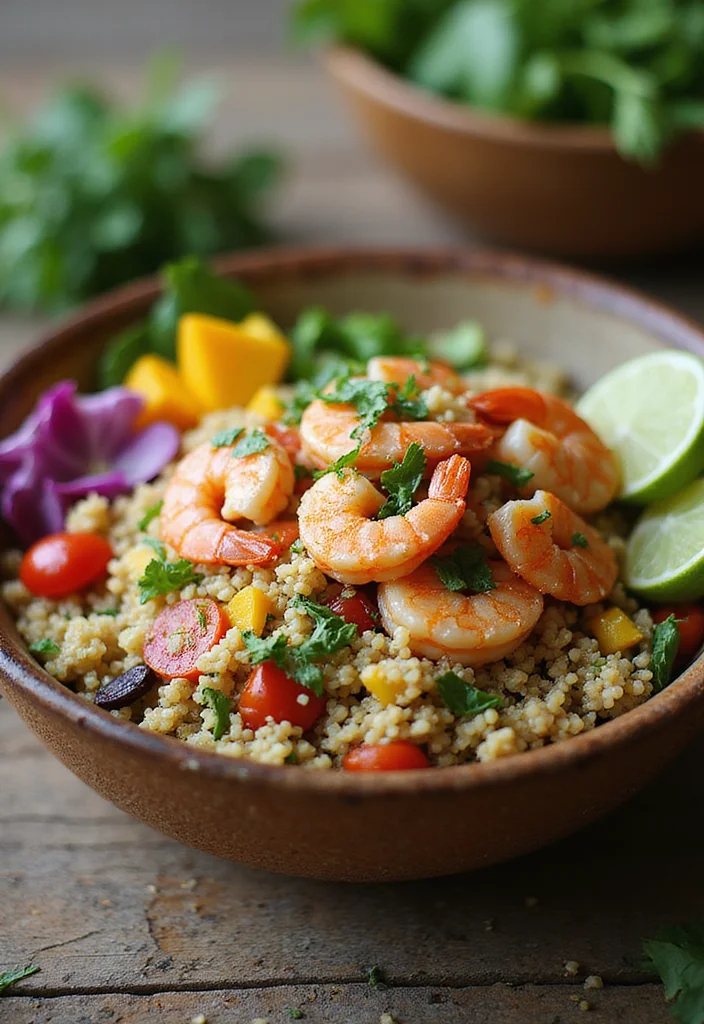 12 Lean Dinner Recipes for Light Weeknight Meals 1 12 Lean Dinner Recipes for Light Weeknight Meals - 1. Lemon Garlic Shrimp Quinoa Bowl