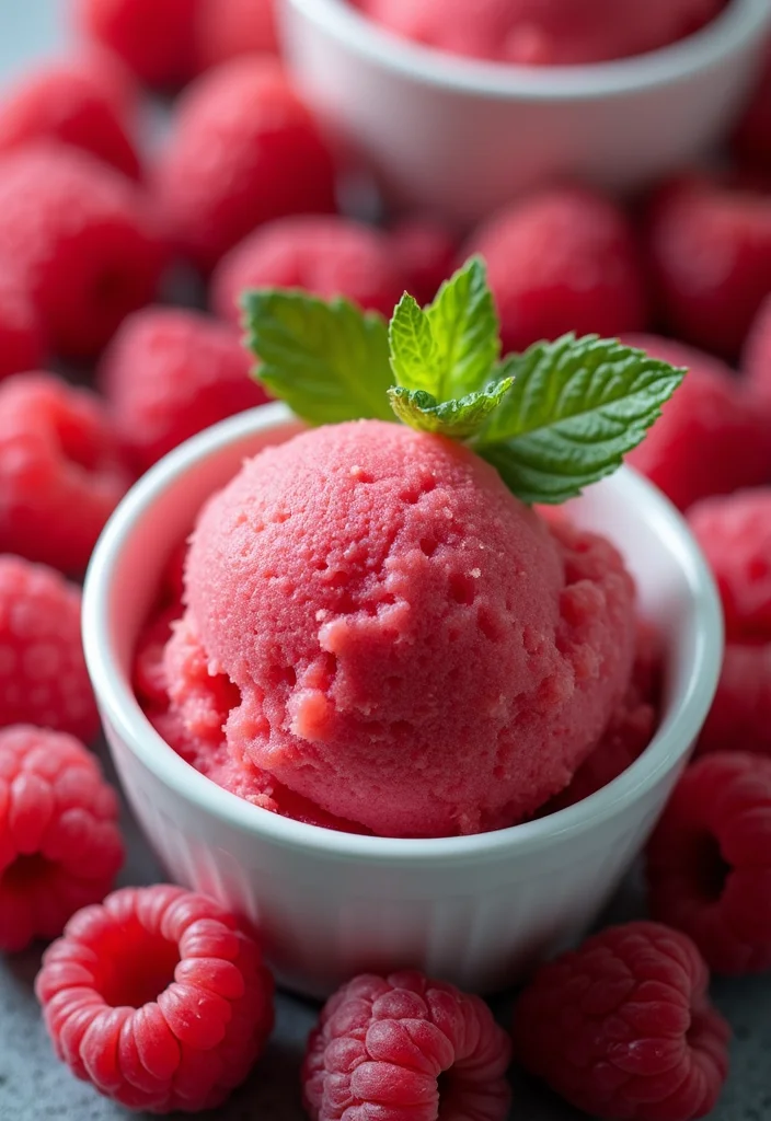 12 Light Healthy Dessert Recipes That Satisfy 111 12 Light Healthy Dessert Recipes That Satisfy - 11. Raspberry Sorbet with Mint