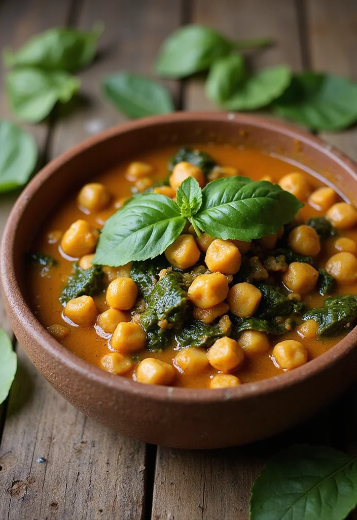 12 Plant Based Dinner Recipes Rich in Flavor 23 12 Plant Based Dinner Recipes Rich in Flavor - 3. One-Pan Chickpea and Spinach Curry