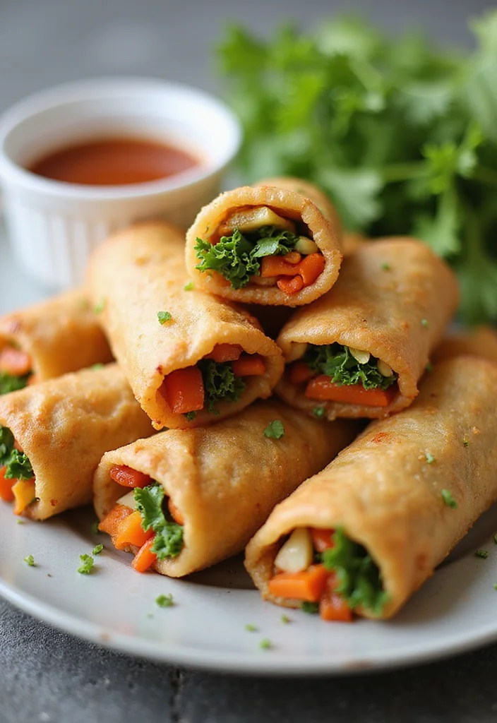 12 Vegan Air Fryer Recipes for Quick Clean Eating 111 12 Vegan Air Fryer Recipes for Quick Clean Eating - 11. Air-Fried Veggie Spring Rolls