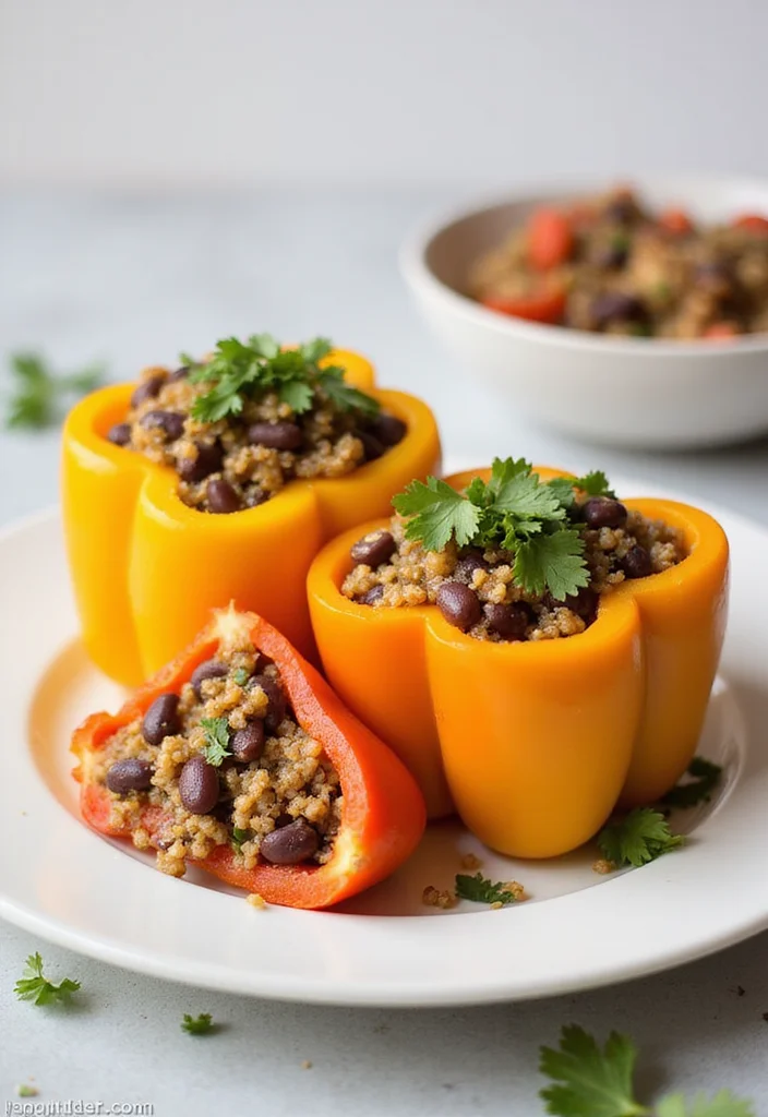 12 Vegan Air Fryer Recipes for Quick Clean Eating 23 12 Vegan Air Fryer Recipes for Quick Clean Eating - 3. Stuffed Bell Peppers