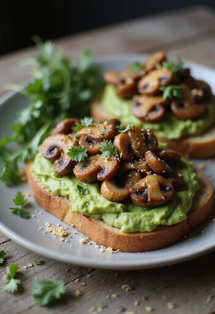 12 Vegan Avocado Recipes for Fresh Everyday Eating 45 12 Vegan Avocado Recipes for Fresh Everyday Eating - 5. Avocado Toast with Mushrooms and Nutritional Yeast