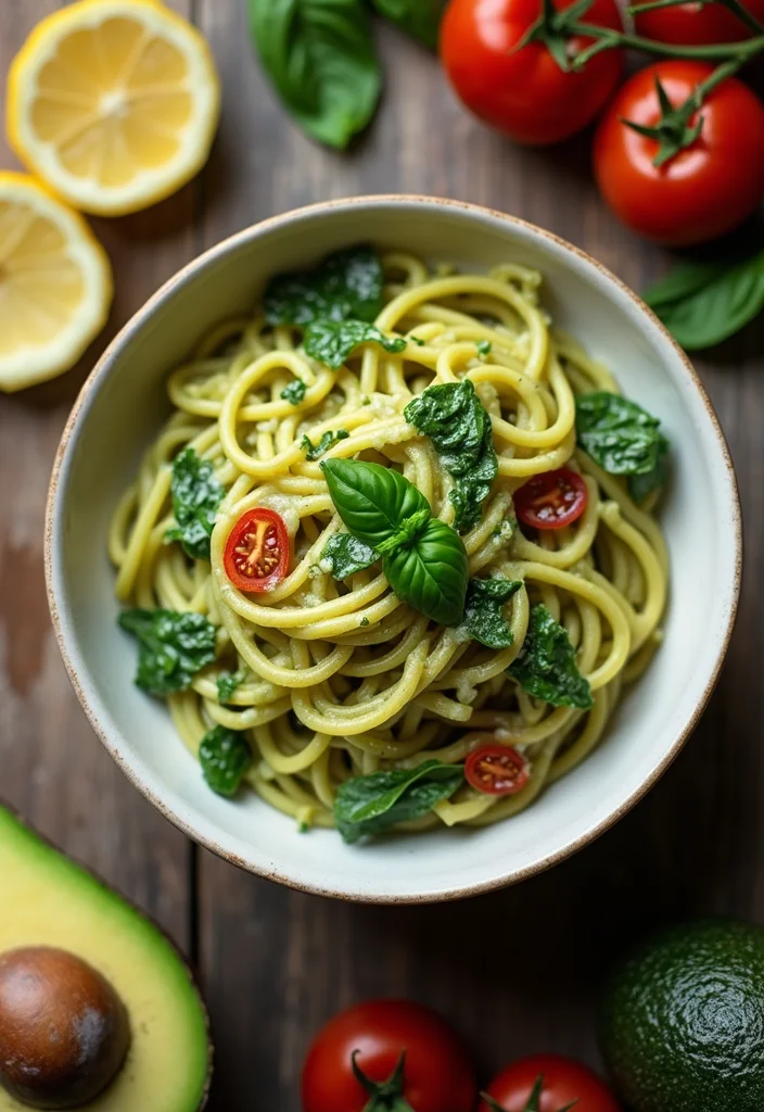 12 Whole Food Vegan Recipes for Clean Eating - 2. Creamy Avocado Pasta