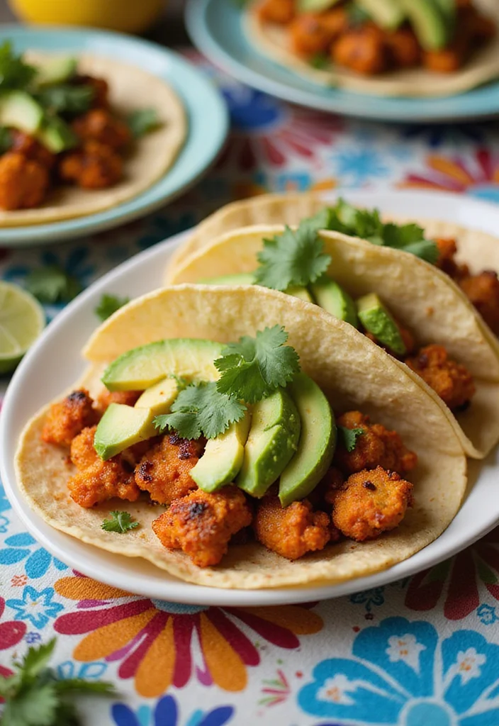 12 Whole Food Vegan Recipes for Clean Eating - 5. Spicy Cauliflower Tacos