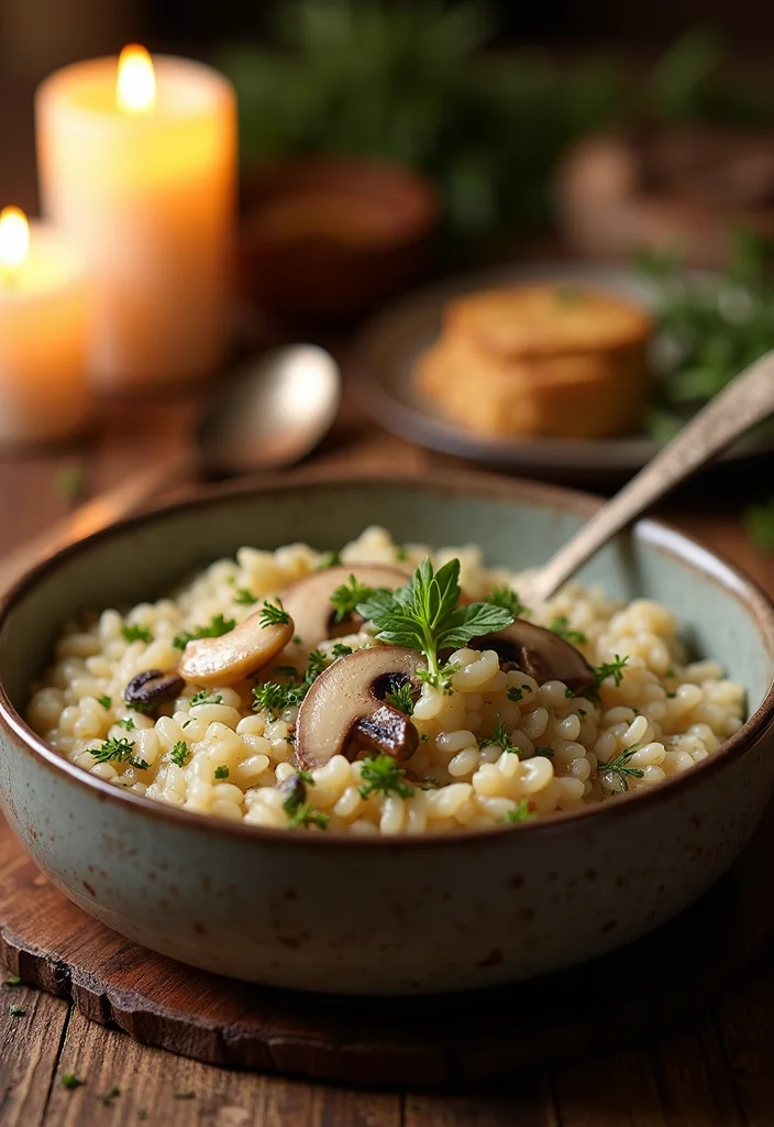 12 Whole Food Vegan Recipes for Clean Eating - 7. Creamy Mushroom Risotto