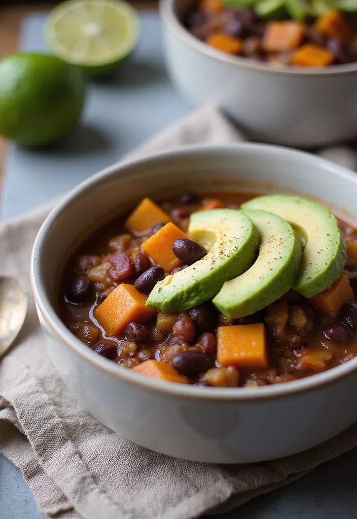 12 Winter Vegan Recipes for Cozy Plant-Based Meals 45 12 Winter Vegan Recipes for Cozy Plant-Based Meals - 5. Butternut Squash and Black Bean Chili