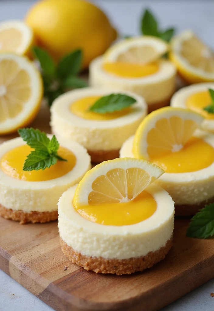 15 Easy Dessert Recipes for Every Occasion 67 15 Easy Dessert Recipes for Every Occasion - 7. Mini Lemon Cheesecakes